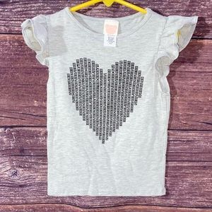 Chromosome Heart Ruffle Sleeve Shirt